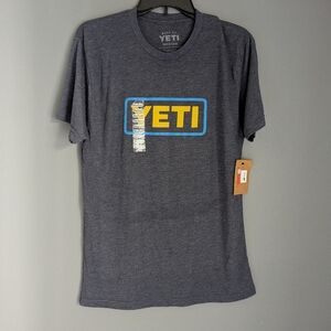 NWT. Yeti Brand Crew Neck T-shirt Navy Blue Men's Size Medium.